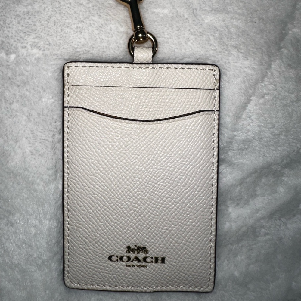 COACH name tag lanyard